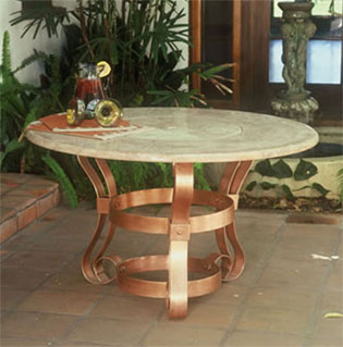 California Outdoor Concepts 301-CO-FP-SEA Tuscany-Fire Pit-Gas Logs-Sea Green Granite-LP Gas