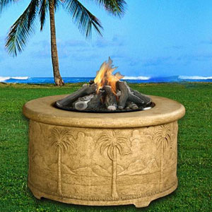 California Outdoor Concepts PS-36-FP Palm Series-36 Fire Pit-LP Gas-Gas Logs