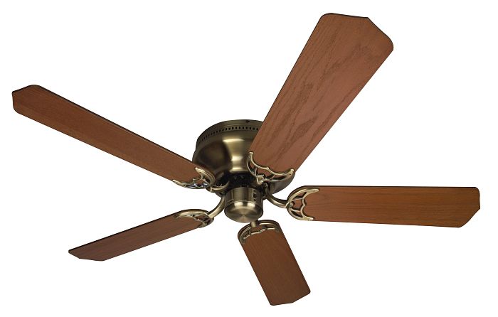 Craftmade FC52AB 52 Inch Contemporary Flushmount Ceiling Fan  Antique Brass Blades Sold Separately Blades are Not Included