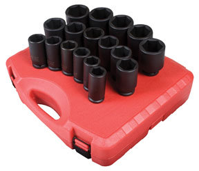 4685 17 Piece 0.75 Inch Drive SAE Deep Impact Socket Set