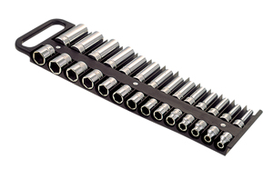 40210 0.375 Inch 28pc Socket Holder - Black