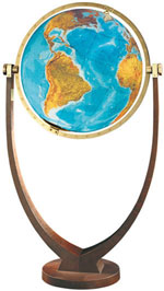 Hema Maps 205162 Osnabruck Columbus Floor Globe With Walnut Fork Base