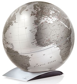 Hema Maps ATGCAPQSO Atmosphere Capital Q Silver Ocean Tabletop Globe