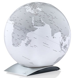 Hema Maps ATGCAPQWO Atmosphere Capital Q White Ocean Tabletop Globe