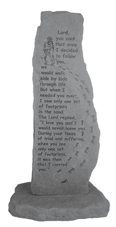 Kay Berry- Inc. 28020 Footprints - Memorial - 31.5 Inches X 16 Inches