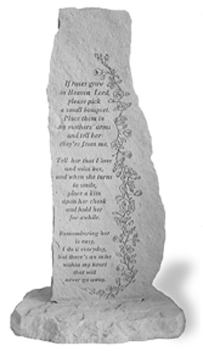 Kay Berry- Inc. 28220 If Roses Grow In Heaven Lord - Memorial - 31.5 Inches X 16 Inches