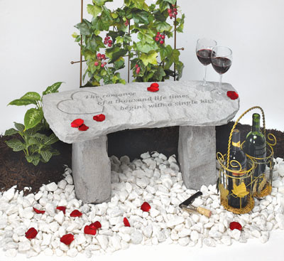 Kay Berry- Inc. 36520 The Romance Of A Thousand Life Times - Memorial Bench - 29 Inches X 12 Inches X 14.5 Inches