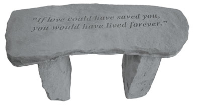 Kay Berry- Inc. 37320 If Love Could Have Saved You - Angel Memorial Bench - 29 Inches X 12 Inches X 14.5 Inches