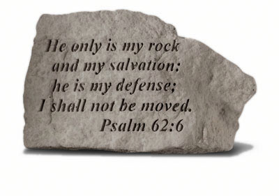 Kay Berry- Inc. 40520 He Only Is My Rock And My Salvation - Memorial - 5.5 Inches X 3.25 Inches X 1.5 Inches