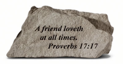 Kay Berry- Inc. 40720 A Friend Loveth At All Times - Memorial - 6.25 Inches X 3 Inches