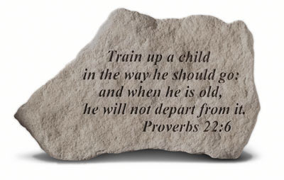 Kay Berry- Inc. 41020 Train Up A Child In The Way He Should Go - Memorial - 6.25 Inches X 4.25 Inches X 1.5 Inches