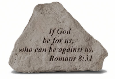 Kay Berry- Inc. 41620 If God Be For Us-who Can Be Against Us - Memorial - 5.375 Inches X 4 Inches X 1.0625 Inches