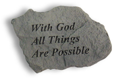 Kay Berry- Inc. 42120 With God All Things Are Possible - Memorial - 5 Inches X 3.25 Inches