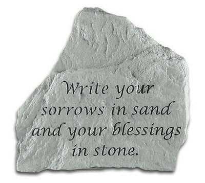 Kay Berry- Inc. 46320 Write Your Sorrows In The Sand - Memorial - 5.25 Inches X 5.5 Inches