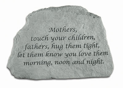 Kay Berry- Inc. 46920 Mothers Touch Your Children - Memorial - 6.5 Inches X 4.5 Inches X 1.5 Inches