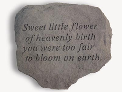 Kay Berry- Inc. 60720 Sweet Little Flower Of Heavenly Birth - Memorial - 11 Inches X 10 Inches