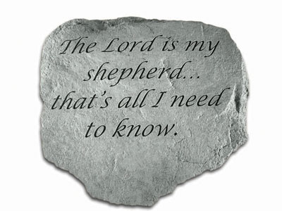 Kay Berry- Inc. 61620 The Lord Is My Shepherd - Memorial - 11 Inches X 10.5 Inches