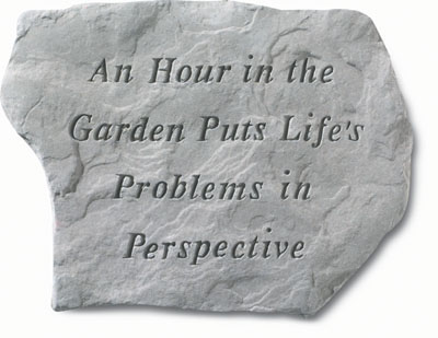 Kay Berry- Inc. 63120 An Hour In The Garden Puts Lifes Problems In Perspective - Garden Accent - 14.5 Inches X 11 Inches