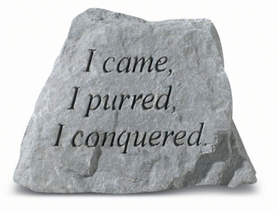 Kay Berry- Inc. 71920 I Came-i Purred-i Conquered - Memorial - 3.5 Inches X 3 Inches