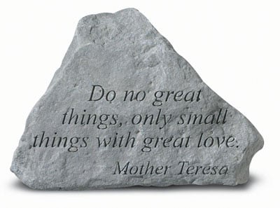 Kay Berry- Inc. 72720 Do No Great Things Only Small Things-mother Teresa - Memorial - 5.375 Inches X 4 Inches