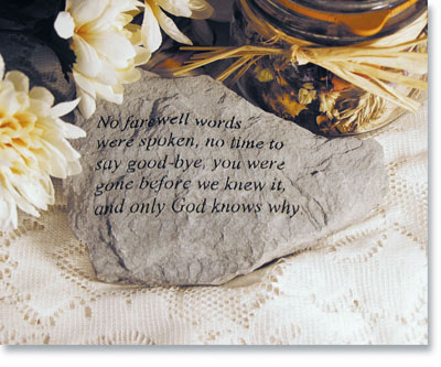 Kay Berry- Inc. 76420 No Farewell Words Were Spoken - Memorial - 5.5 Inches X 3.75 Inches