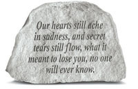 Kay Berry- Inc. 78120 Our Hearts Still Ache In Sadness - Memorial - 6.5 Inches X 4.5 Inches