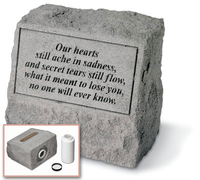 Kay Berry- Inc. 93520 Our Hearts Still Ache In Sadness - Headstone-urn Memorial - 9.5 Inches X 5 Inches X 8 Inches