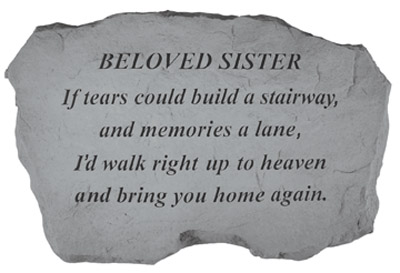 Kay Berry- Inc. 97520 Beloved Sister-if Tears Could Build A Stairway - Memorial - 16 Inches X 10.5 Inches X 1.5 Inches