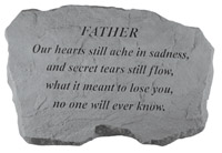 Kay Berry- Inc. 98720 Father-our Hearts Still Ache In Sadness - Memorial - 16 Inches X 10.5 Inches X 1.5 Inches