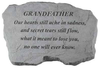 Kay Berry- Inc. 98920 Grandfather-our Hearts Still Ache In Sadness - Memorial - 16 Inches X 10.5 Inches X 1.5 Inches