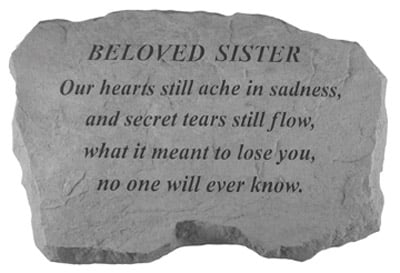 Kay Berry- Inc. 99120 Beloved Sister-our Hearts Still Ache In Sadness - Memorial - 16 Inches X 10.5 Inches X 1.5 Inches