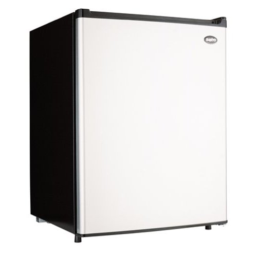 Sanyo SR2570M Platinum And Black Refrigerator 2.5CF
