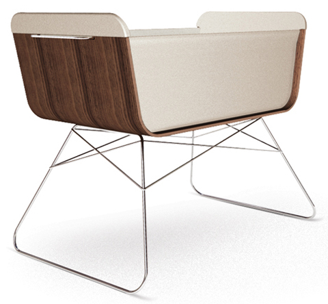 Offi NC001-WAL Nest Bassinet - Walnut by Offi