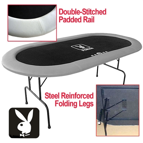 Trademark Poker 10-PBTABLE Officially Licensed Playboy Poker Table - 84 X 42 Inch