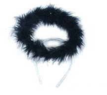 Peter Alan 6449B Black Feather Angel Halo Costume Accessory