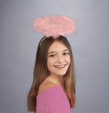 Peter Alan 6449P Pink Feather Angel Halo Costume Accessory