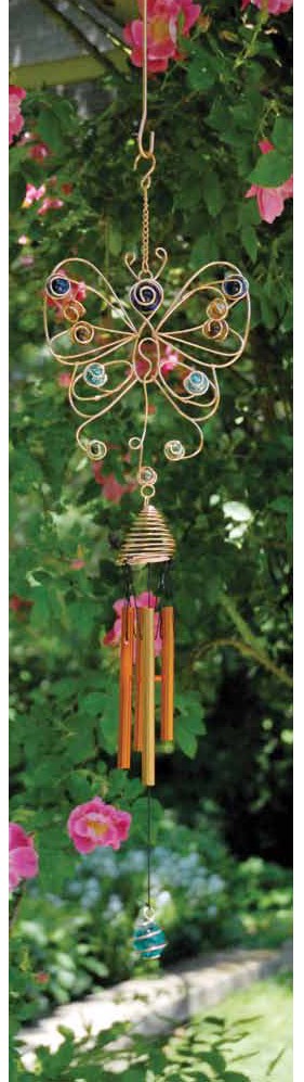 Red Carpet Studios 10952 Copper Tunes Butterfly Chime