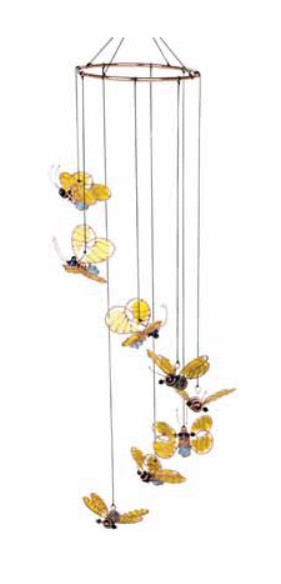 Red Carpet Studios 11074 Spiral Tunes Mosaic Bumble Bee Mobile