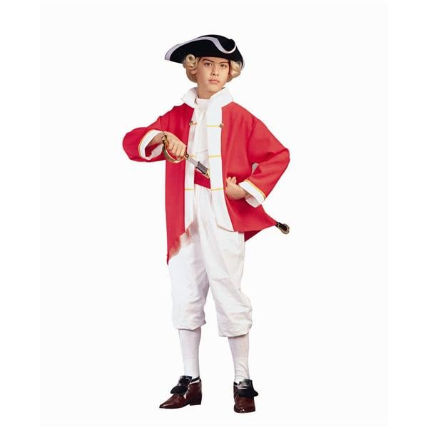 Colonial Captain - Red Costume - Size Child-large