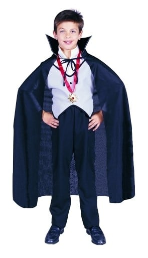 Black Taffeta Childs Costume Cape - 36 Inches