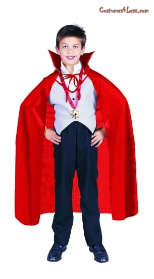 Red Nylon Taffeta Childs Costume Cape - 36 Inches