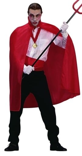 Red Nylon Taffeta Cape - 45 Inches