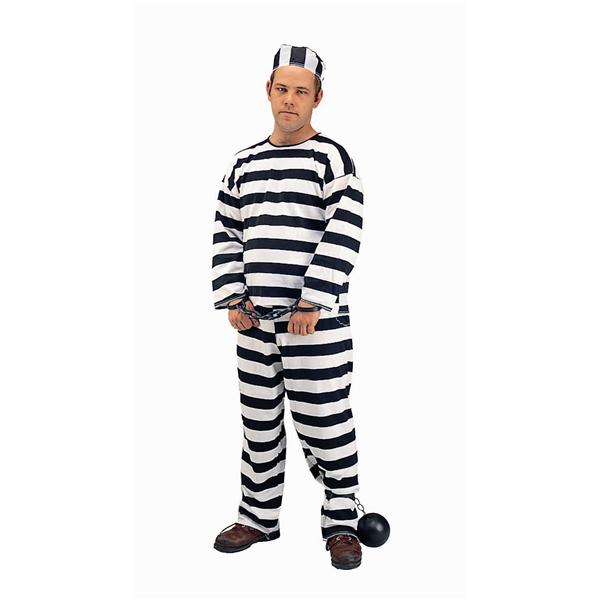 80008 Convict Costume - Size Adult Standard