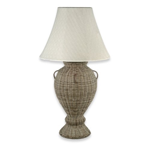 Royce Lighting RLT1000-50 Rattan Indoor/ Outdoor Rattan One Light Table Lamp - Dark Tan Finish