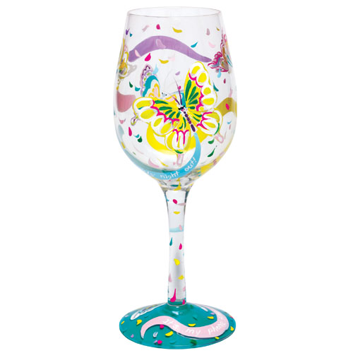 Santa Barbara Design Studio GLS115590S Lolita Wine Glass Social Butterfly