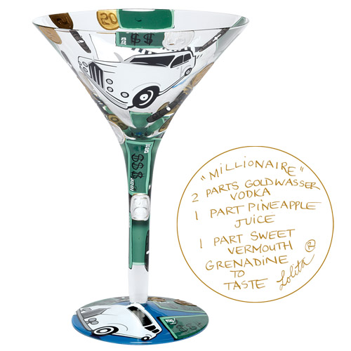 Santa Barbara Design Studio GLS45520Q Lolita Martini Glass Millionaire