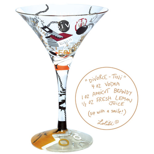 Santa Barbara Design Studio GLS45570E Lolita Martini Glass DivorceTini