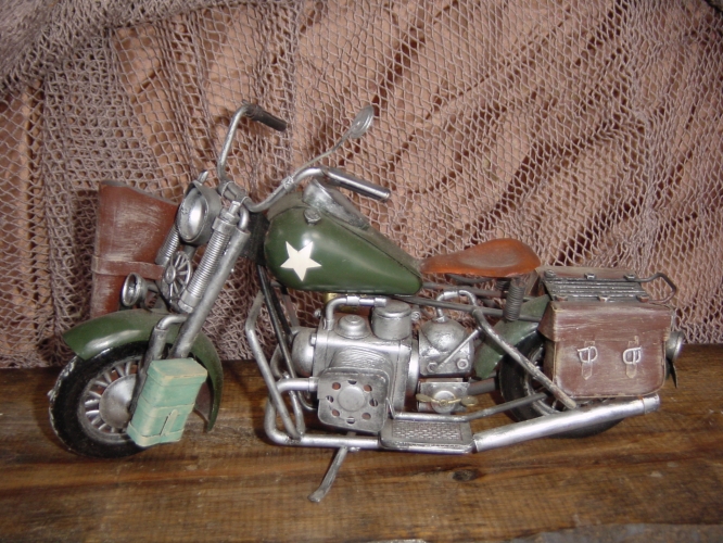 T and Y Replicas Company TY65415 WWII Harley Davidson Army Bike Replica