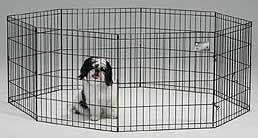 MidWest Metals 558-48 Black E-Coat Pet Exercise Pen - 48in