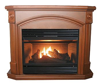 World Marketing GFD2915 The Kensington Dual Fuel Gas Fireplace - 28000 BTU - Coffee